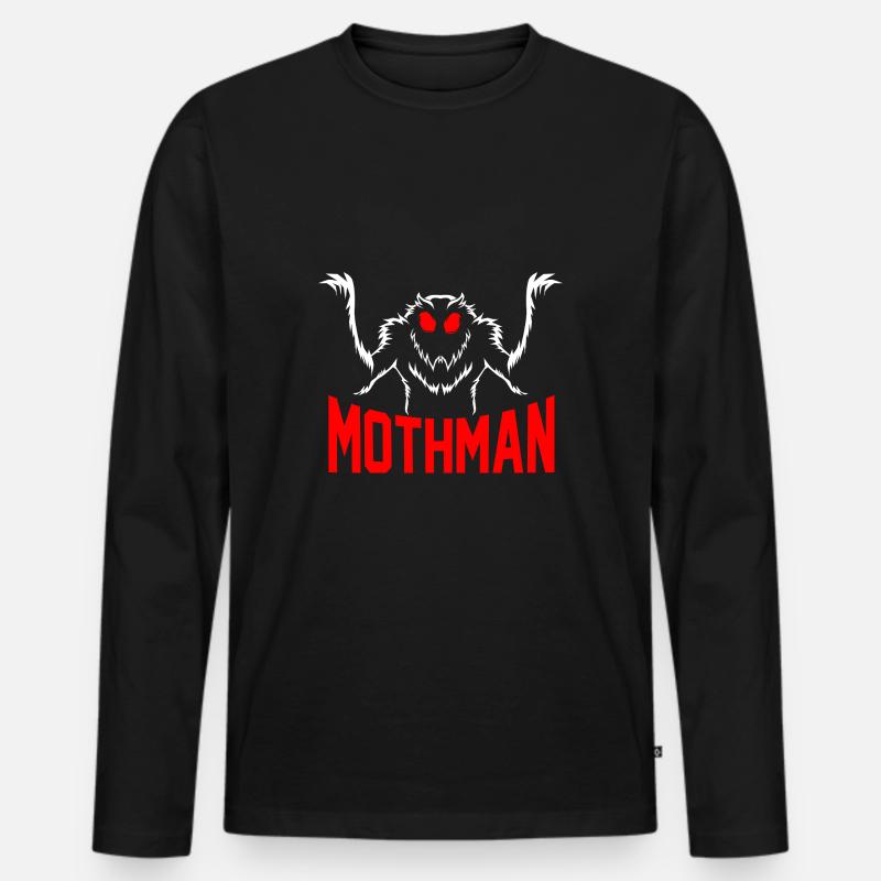 Mottenmann - Männer Premium Bio Langarmshirt - Schwarz