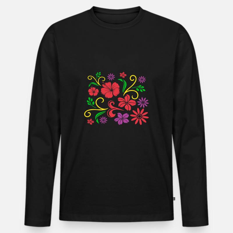 Botaniker - Männer Premium Bio Langarmshirt - Schwarz