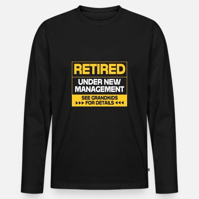 Krankenschwester Rente - Männer Premium Bio Langarmshirt - Schwarz