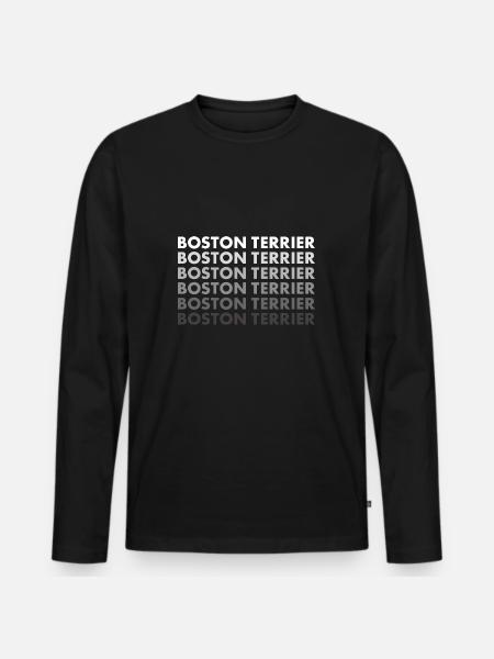 Boston Terrier - Men's Premium Organic Long Sleeve Shirt - black