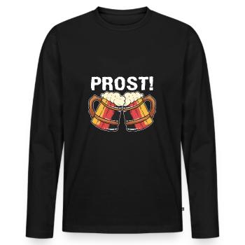 L’Allemagne s’acclame - T-shirt manches longues Premium bio Homme - noir - Devant - Nico (187cm)