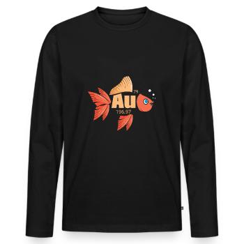 Tableau périodique - T-shirt manches longues Premium bio Homme - noir - Devant - Nico (187cm)