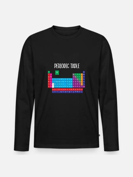 Periodic table - Men's Premium Organic Long Sleeve Shirt - black