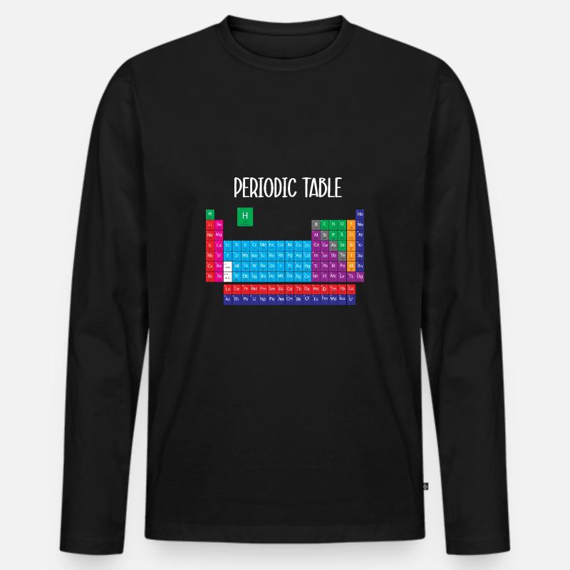Periodensystem - Männer Premium Bio Langarmshirt - Schwarz