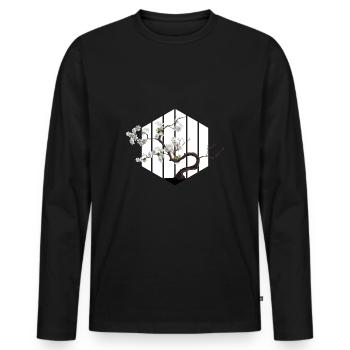 BONSAI Yamadori Japanese Cherry Bonsai Master - Men's Premium Organic Long Sleeve Shirt - black - Front - Nico (187cm)