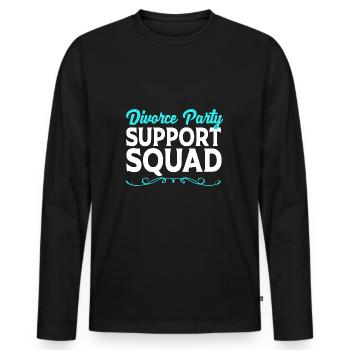 Scheidung - Männer Premium Bio Langarmshirt - Schwarz - Vorne - Nico (187cm)
