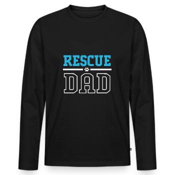 Katzenrettung Tierrechte Tierrettung Tierheim - Männer Premium Bio Langarmshirt - Schwarz - Vorne - Nico (187cm)