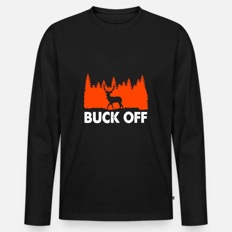 Jäger Jagen - Männer Premium Bio Langarmshirt - Schwarz