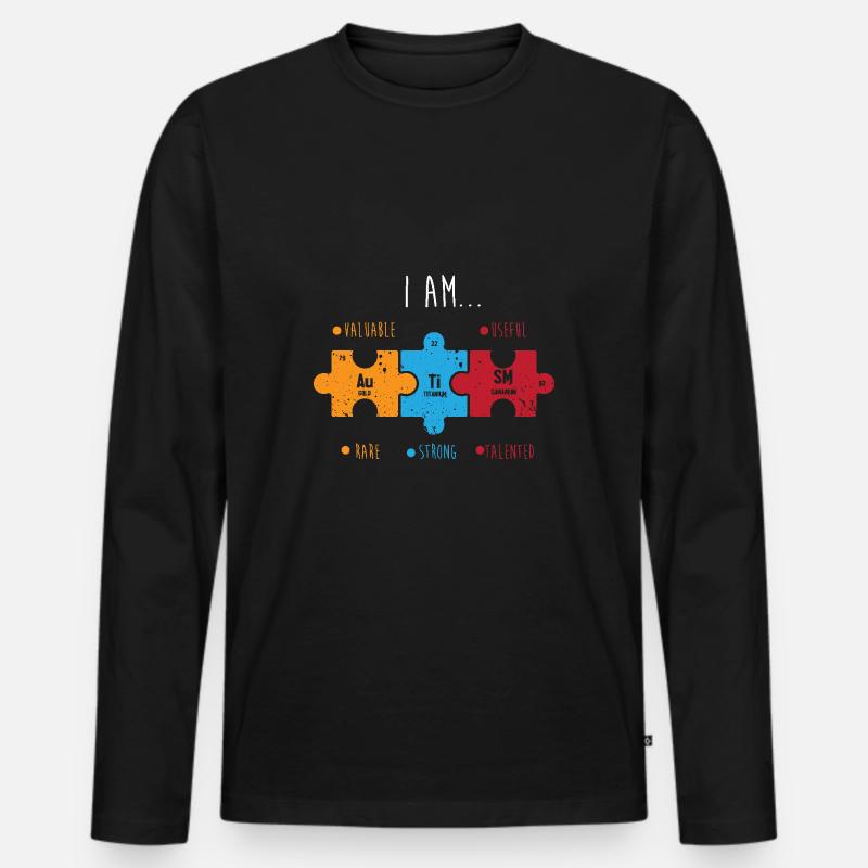 Periodensystem - Männer Premium Bio Langarmshirt - Schwarz