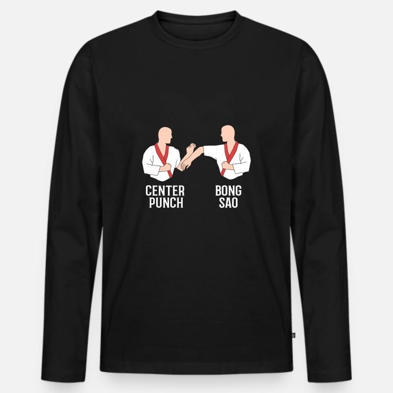Wing Chun - Männer Premium Bio Langarmshirt - Schwarz