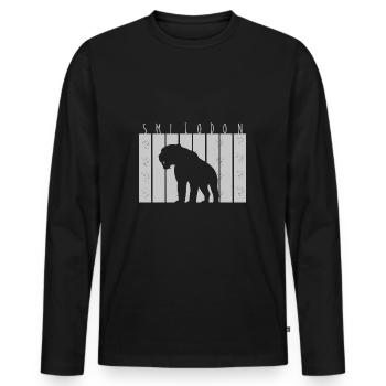 Sabre-toothed tiger - Men's Premium Organic Long Sleeve Shirt - black - Front - Nico (187cm)