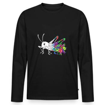 Grasshopper - Men's Premium Organic Long Sleeve Shirt - black - Front - Nico (187cm)