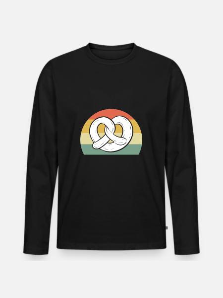 pretzel - Men's Premium Organic Long Sleeve Shirt - black