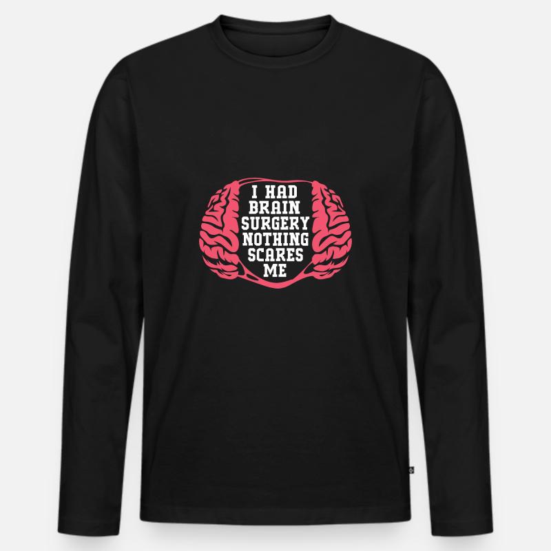 Hirntumor Tumor Gehirn - Männer Premium Bio Langarmshirt - Schwarz