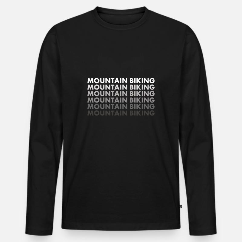 Biker Mountain Biking - Männer Premium Bio Langarmshirt - Schwarz