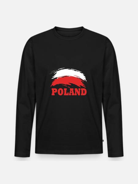Poland Polish - Men's Premium Organic Long Sleeve Shirt - black