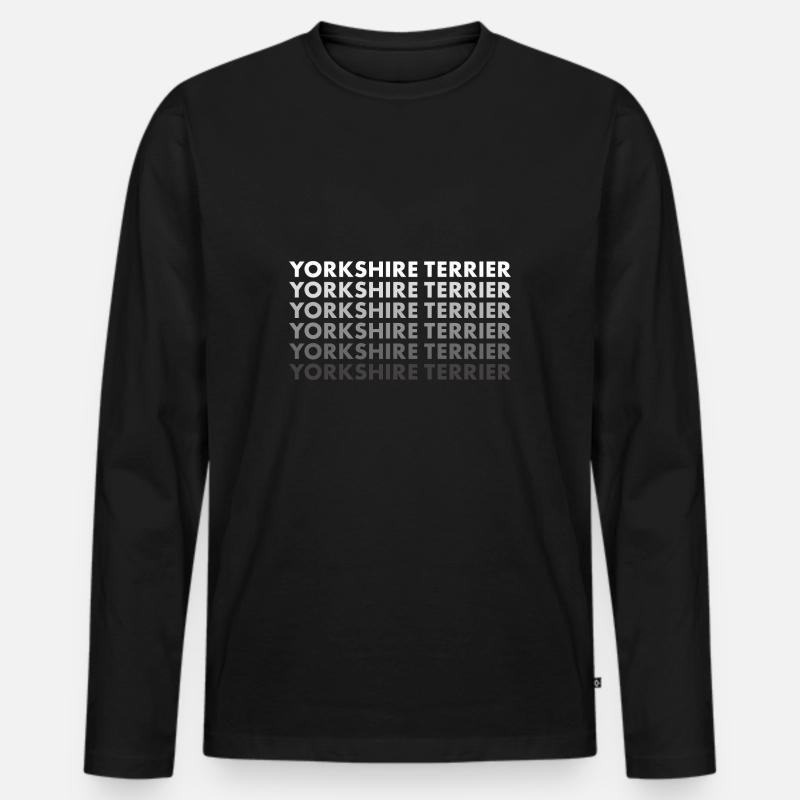 Yorkshire Terrier - Männer Premium Bio Langarmshirt - Schwarz