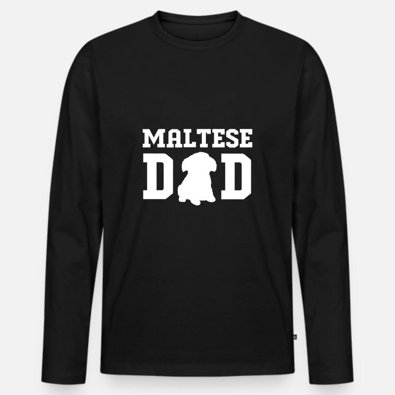 Malteser - Männer Premium Bio Langarmshirt - Schwarz