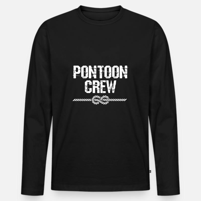 Pontonboot Boot Boote - Männer Premium Bio Langarmshirt - Schwarz
