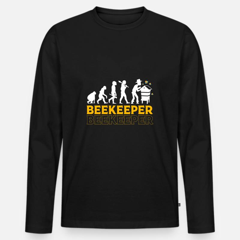 Imker - Männer Premium Bio Langarmshirt - Schwarz