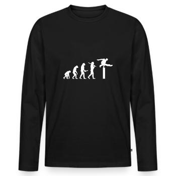 Evolution Parkour Parkour Runner Gift Obstacle - Men's Premium Organic Long Sleeve Shirt - black - Front - Nico (187cm)