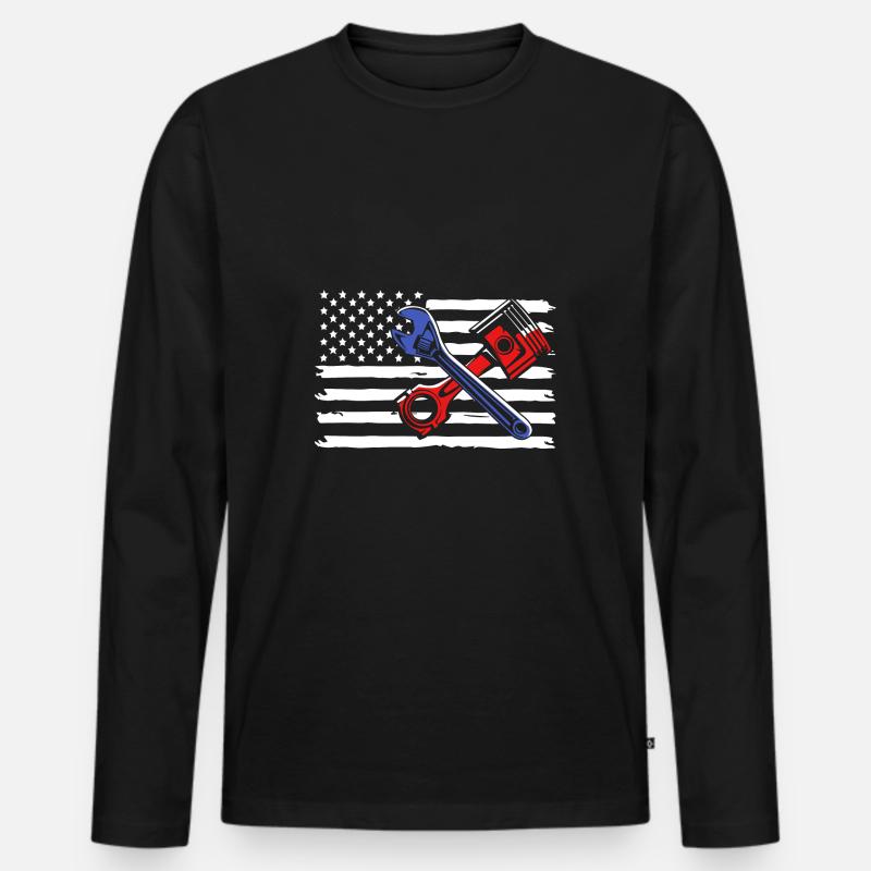 Autofahrer - Männer Premium Bio Langarmshirt - Schwarz