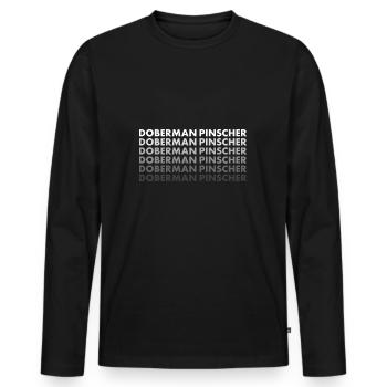 Doberman Pinscher - Männer Premium Bio Langarmshirt - Schwarz - Vorne - Nico (187cm)