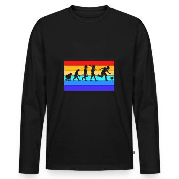 Bowling Bowler Bowling Skittles Bowling Ball - Men's Premium Organic Long Sleeve Shirt - black - Front - Nico (187cm)
