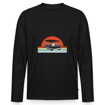 Pontonboot Boot Boote - Männer Premium Bio Langarmshirt - Schwarz - Vorne - Nico (187cm)