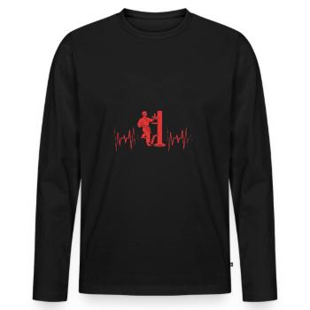 Wing Chun - Männer Premium Bio Langarmshirt - Schwarz - Vorne - Nico (187cm)