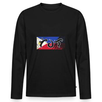 Philippinisch Philippinen - Männer Premium Bio Langarmshirt - Schwarz - Vorne - Nico (187cm)
