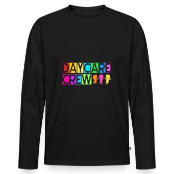 Garderie Éducateur Éducateur - T-shirt manches longues Premium bio Homme - noir - Devant - Nico (187cm)