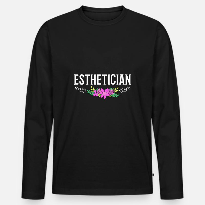 Kosmetikerin - Männer Premium Bio Langarmshirt - Schwarz