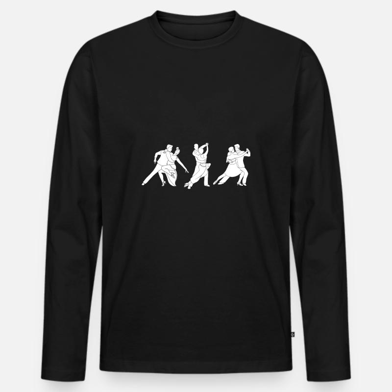 Danseuse de salsa Danseuse - T-shirt manches longues Premium bio Homme - noir
