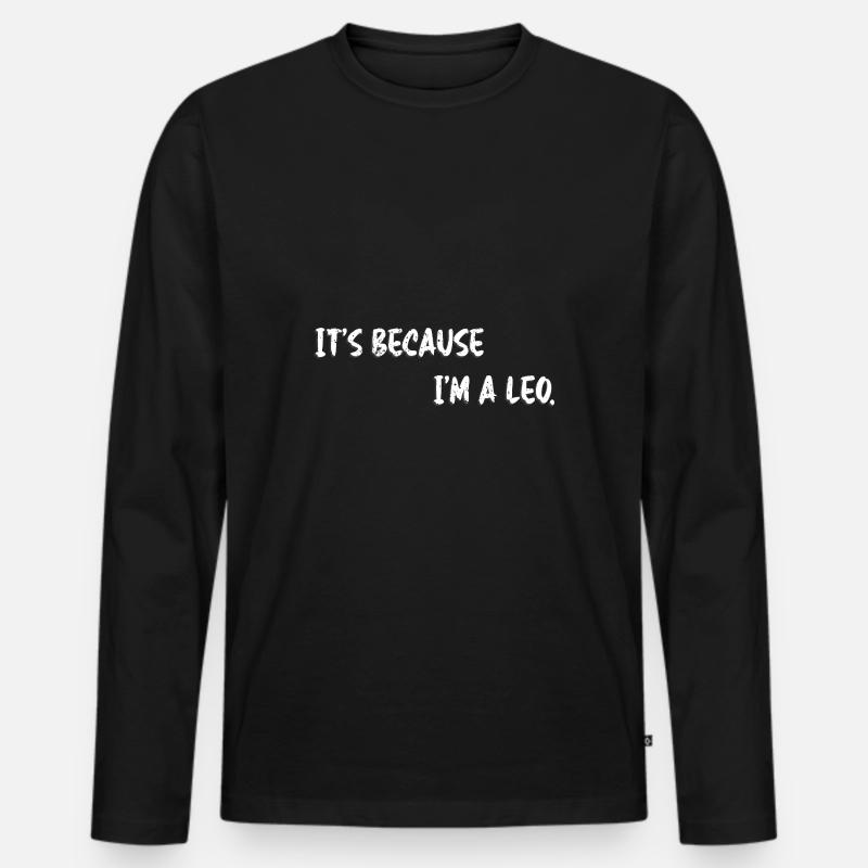Sternzeichen Löwe - Männer Premium Bio Langarmshirt - Schwarz