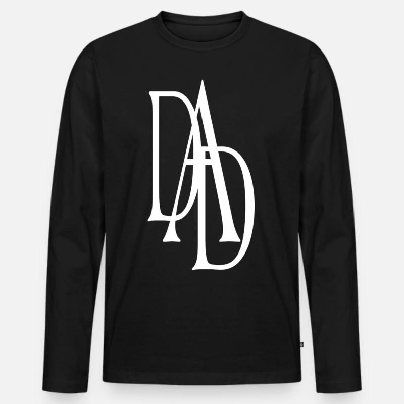 DAD - Männer Premium Bio Langarmshirt - Schwarz