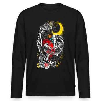 Gothique - T-shirt manches longues Premium bio Homme - noir - Devant - Nico (187cm)
