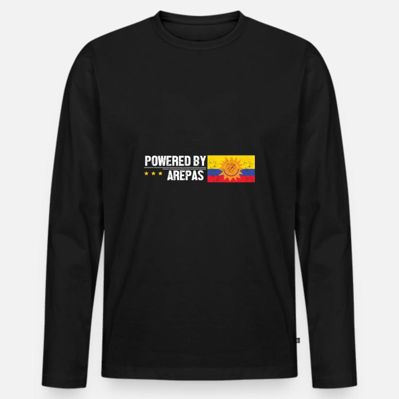Kolumbien - Männer Premium Bio Langarmshirt - Schwarz