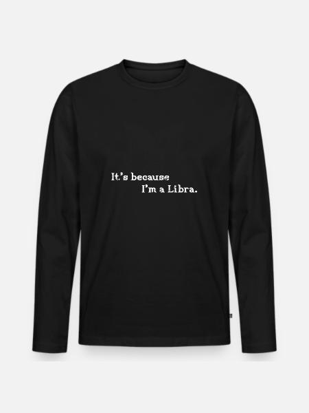 Zodiac sign Libra - Men's Premium Organic Long Sleeve Shirt - black