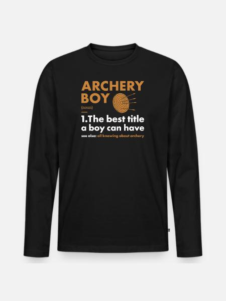 Sport Boy Archery - Men's Premium Organic Long Sleeve Shirt - black