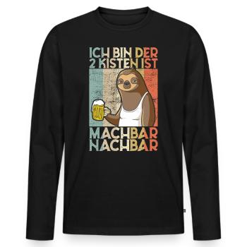 2 Kisten sind machbar Nachbar Einweihung Geschenk - Männer Premium Bio Langarmshirt - Schwarz - Vorne - Nico (187cm)