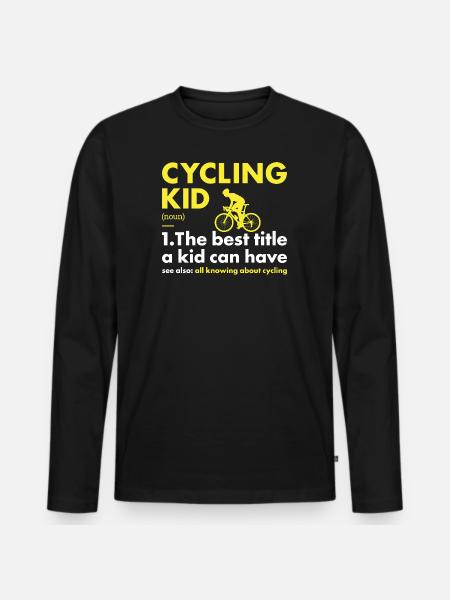 Sport Kid Cycling - Men's Premium Organic Long Sleeve Shirt - black