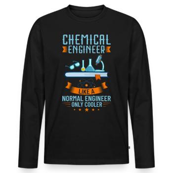 Chemical Engineer Chemical Engineering Science - Men's Premium Organic Long Sleeve Shirt - black - Front - Nico (187cm)