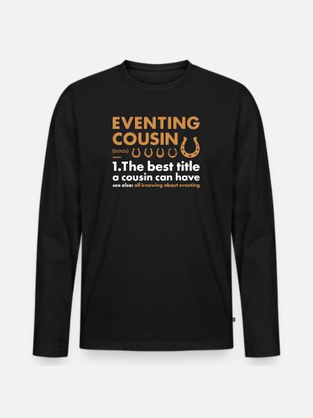 Rider Cousin Definition Eventing - Men's Premium Organic Long Sleeve Shirt - black