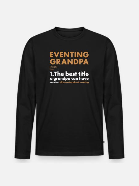 Rider Grandpa Definition Eventing - Men's Premium Organic Long Sleeve Shirt - black