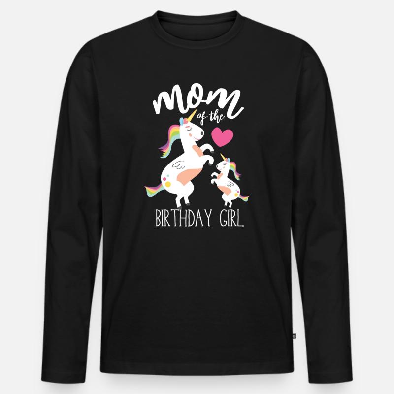 Mutter des Geburtstages - Geburtstagstochter - Männer Premium Bio Langarmshirt - Schwarz