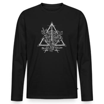 Harry Potter Reliques de la Mort - T-shirt manches longues Premium bio Homme - noir - Devant - Nico (187cm)