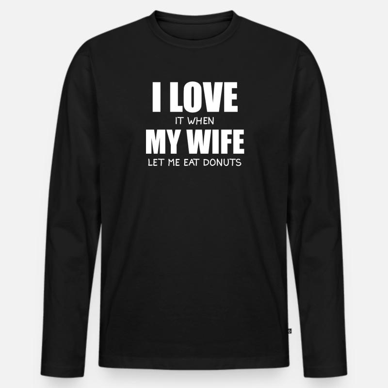 Donuts Donuts Backen Geschenk - Männer Premium Bio Langarmshirt - Schwarz