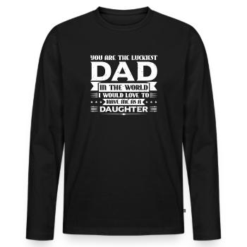 Dad & Daughter Daughter Dad & Daughter Gift - Men's Premium Organic Long Sleeve Shirt - black - Front - Nico (187cm)