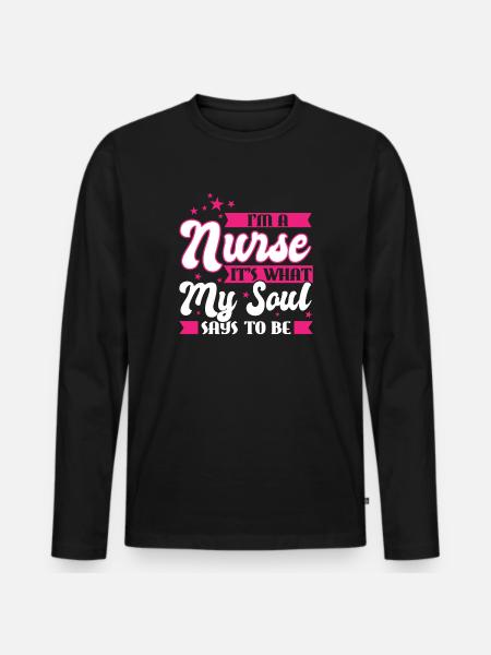 Nurse Nurse Gift - Men's Premium Organic Long Sleeve Shirt - black